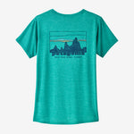 W's Capilene Cool Daily Graphic Shirt -'73 Skyline: Subtidal Blue X-Dye