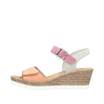 Platform Sandal- 61960-90- Apricot Pink