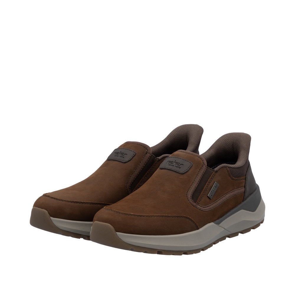 RIEKER Men's Slip-on Sneaker 06052 Thorben - Chesnut Brown