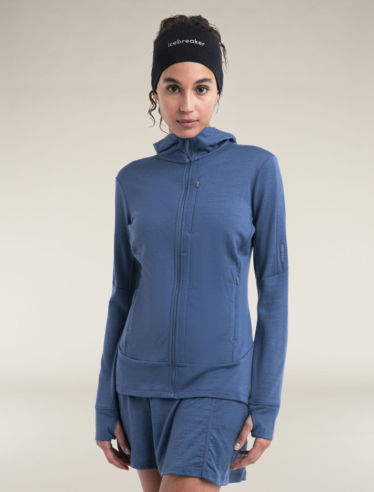 Icebreaker Merino 260 Quantum IV LS Zip Hoodie Womens Dawn S