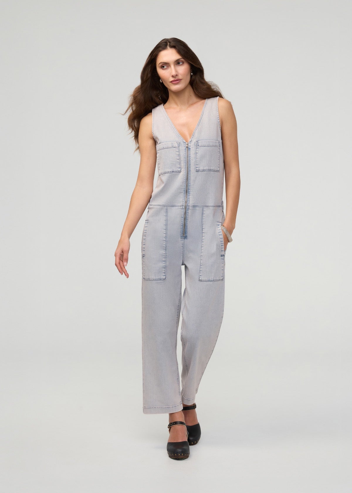 DU/ER Women's Performance Denim Utility Jumpsuit - Quartz Fade