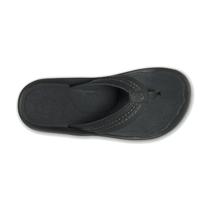 Olukai Hokua Sandals - Black Dark Shadow