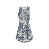 Royal Robbins Womens Spotless Traveler Tank Dress- Deep Blue Fern Print