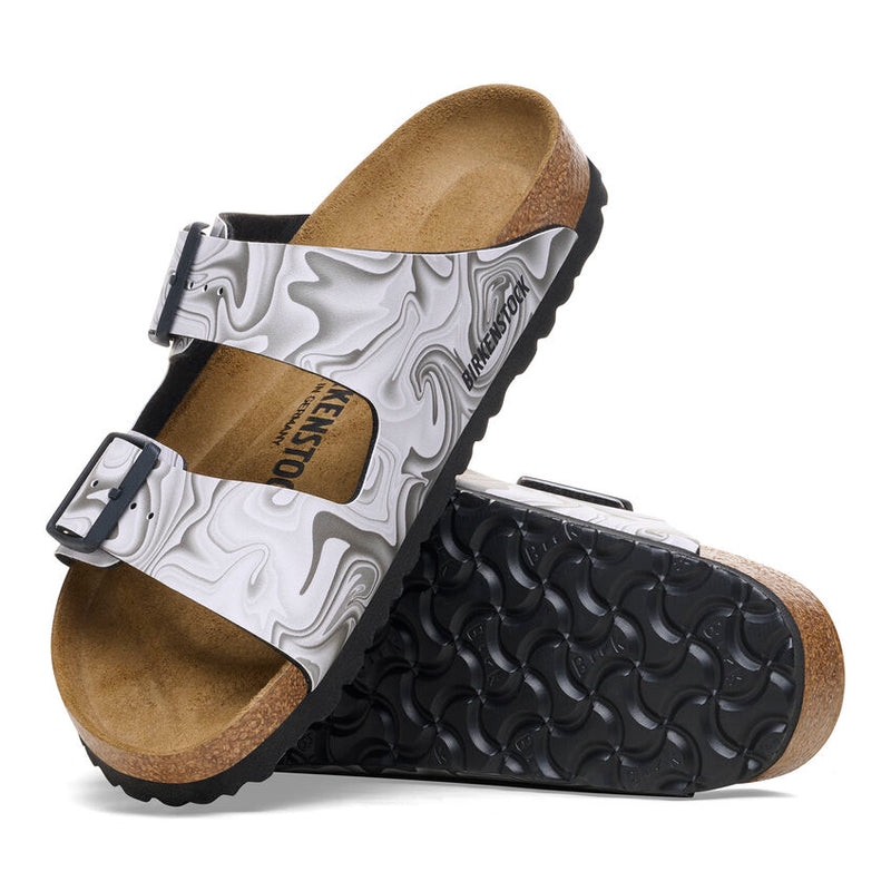 Birkenstock Arizona Birko-Flor - Marble Black & White