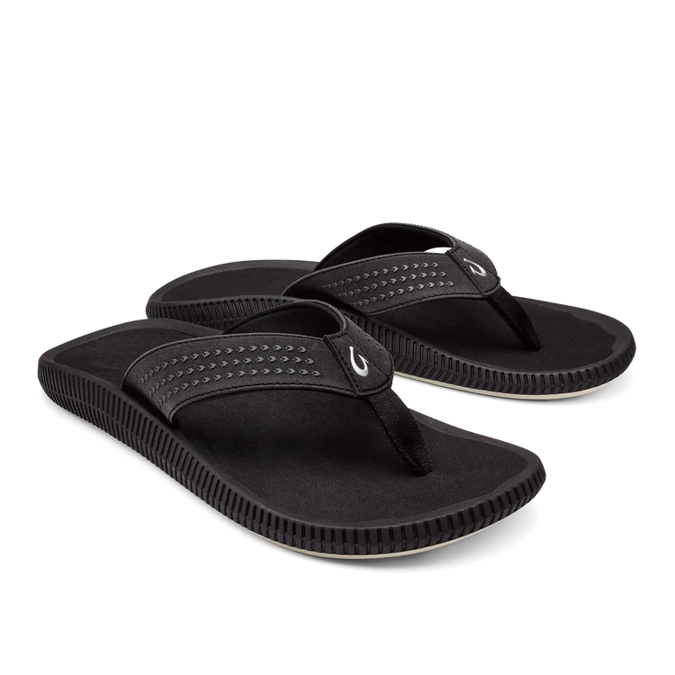 Olukai Ulele Sandals - Black / Black