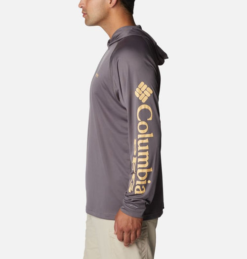 M’s PFG Terminal Tackle™ Long Sleeve Hoodie -City Grey Cocoa Butter