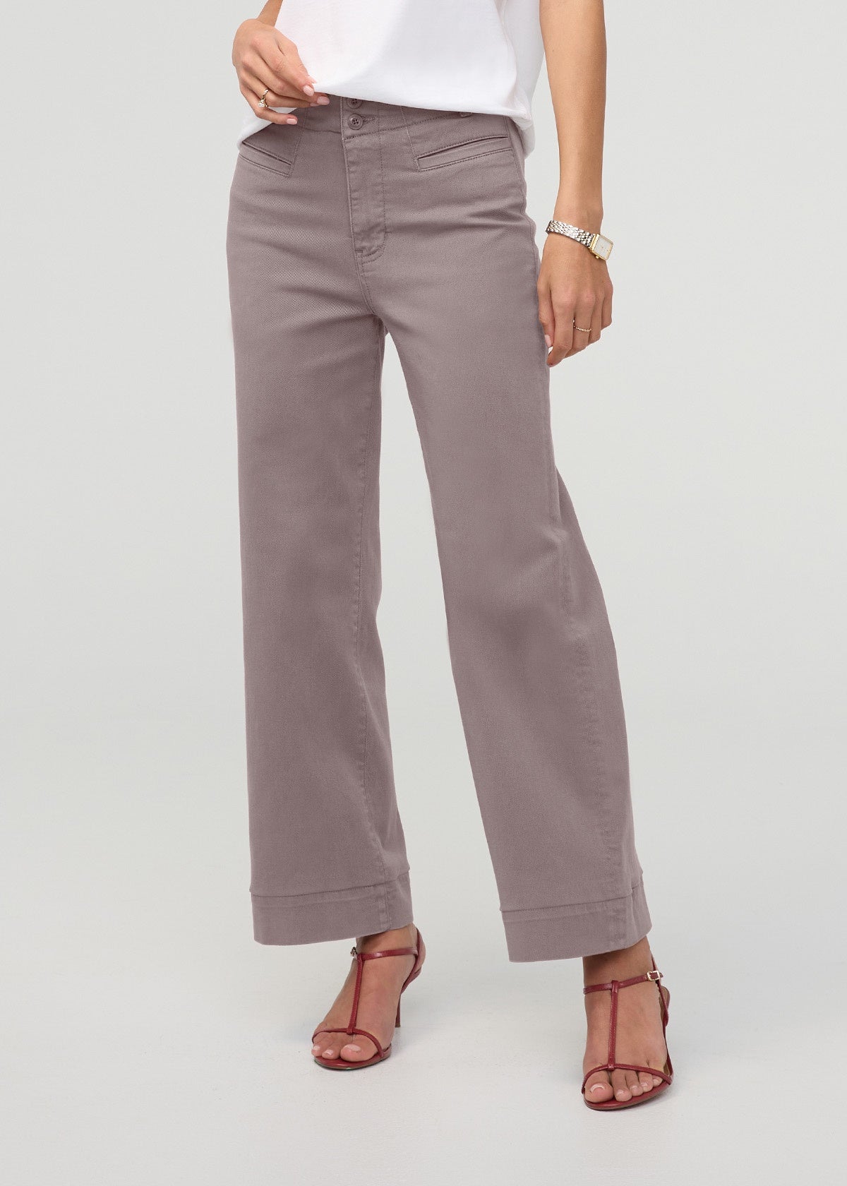 DU/ER Women's FlexTwill High Rise Trouser - Hazy Mauve