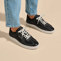 Olukai Hā‘upu Leather Sneaker - Onyx