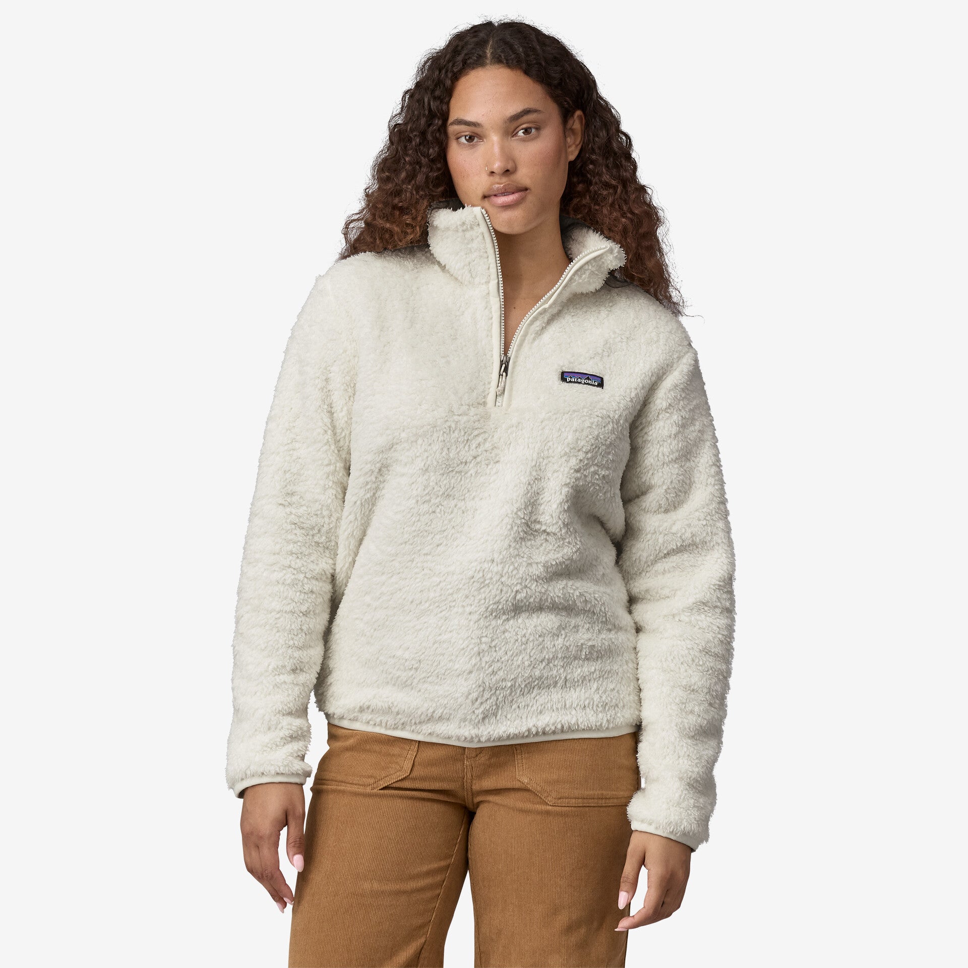 Patagonia Women Los Gatos Fleece 1 4 Zip Birch White