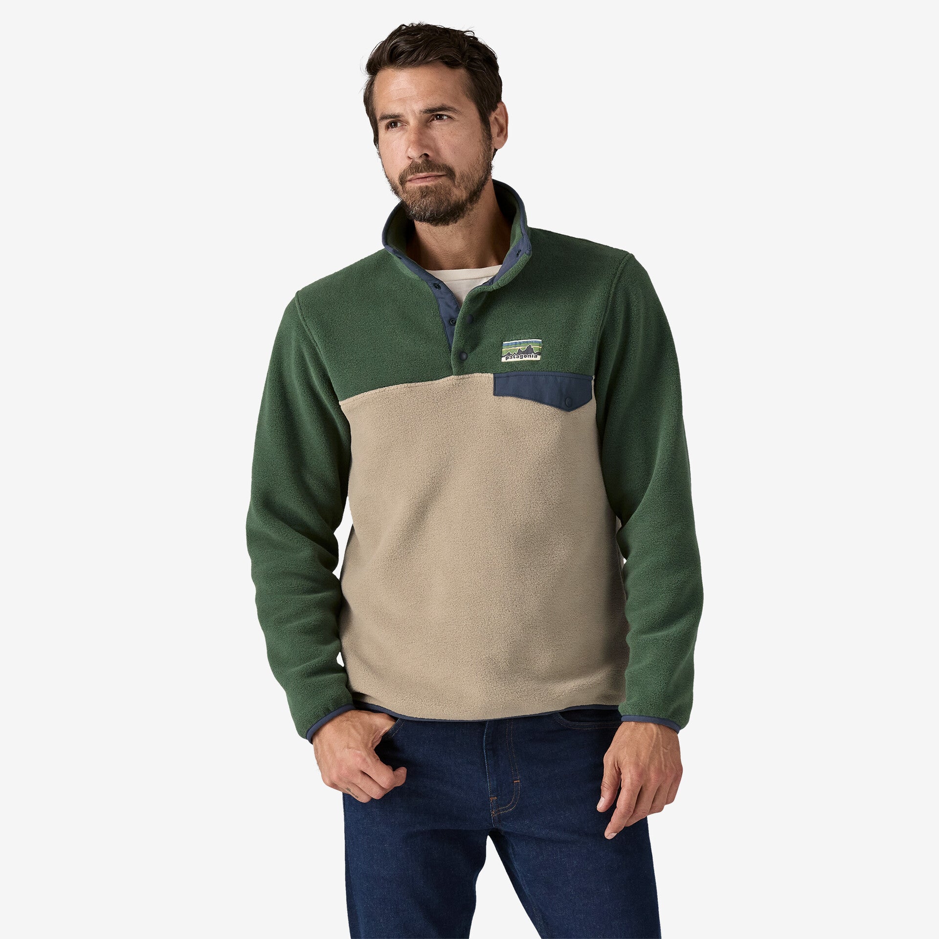 Grey and teal patagonia pullover online