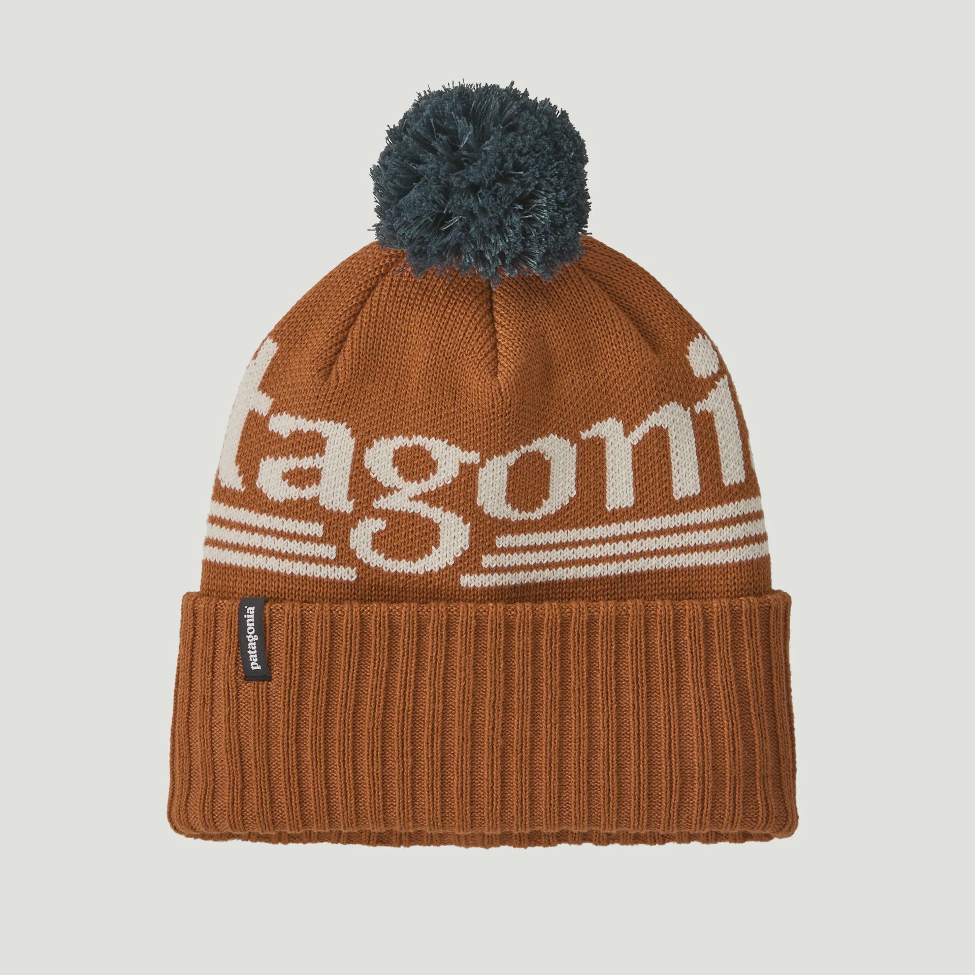 PATAGONIA Powder Town Beanie - Hut Tripper Logo|Cinnamon Brown