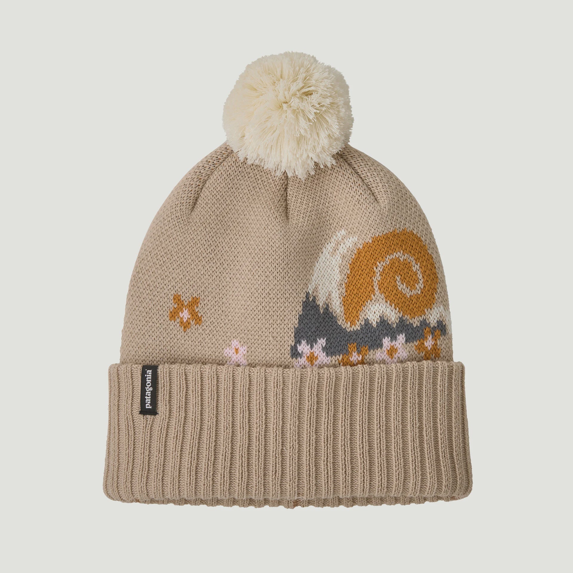 PATAGONIA Powder Town Beanie - Nature's Pace Knit|Dark Natural