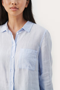 Part Two - Kiva Linen Button Down Shirt - Heather