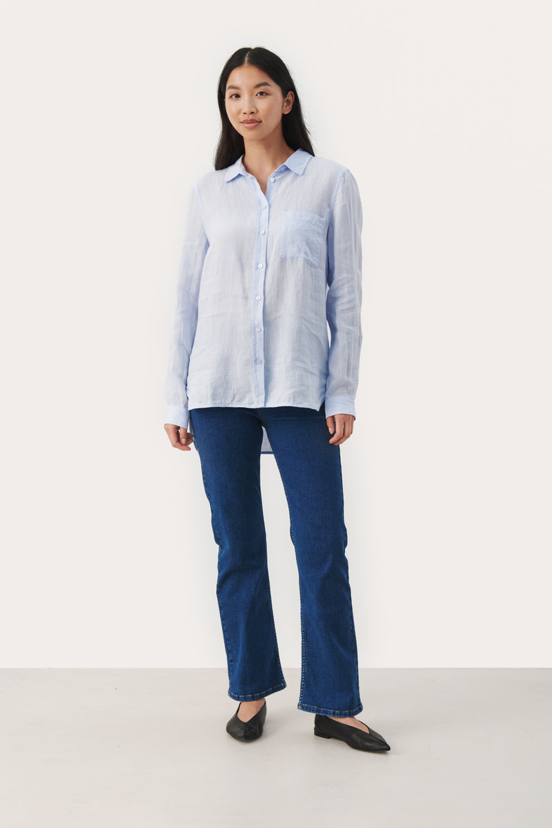 W's Kiva Linen Button Down Shirt - Heather