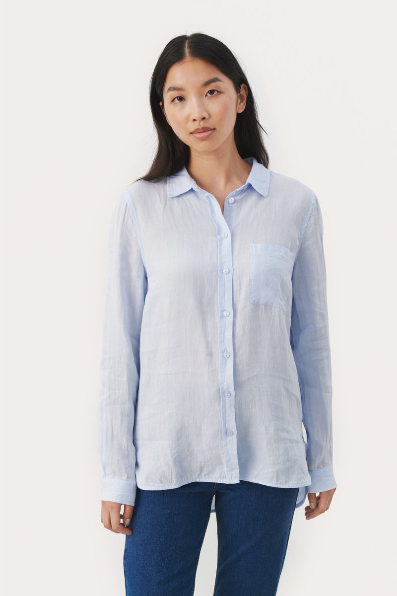 W's Kiva Linen Button Down Shirt - Heather