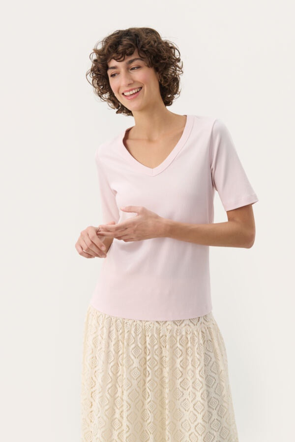 PART TWO RatansaPW T-Shirt - Mauve Chalk
