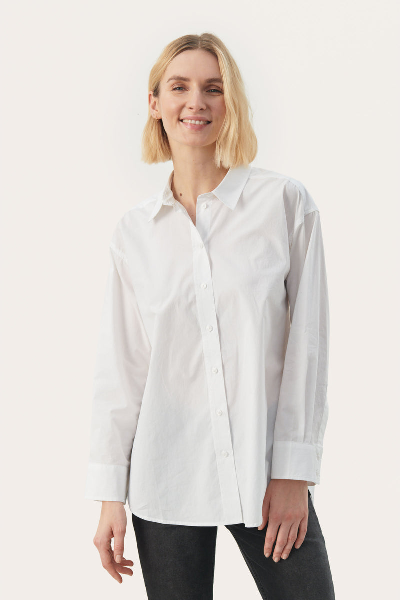 W's Savanna Cotton Shirt - Bright White