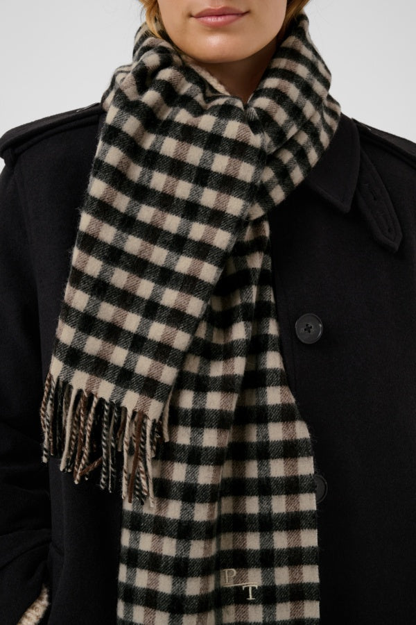 PART TWO KithaPW Scarf - Brown Check