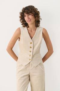 Part Two Corduroy Vest- French Oak