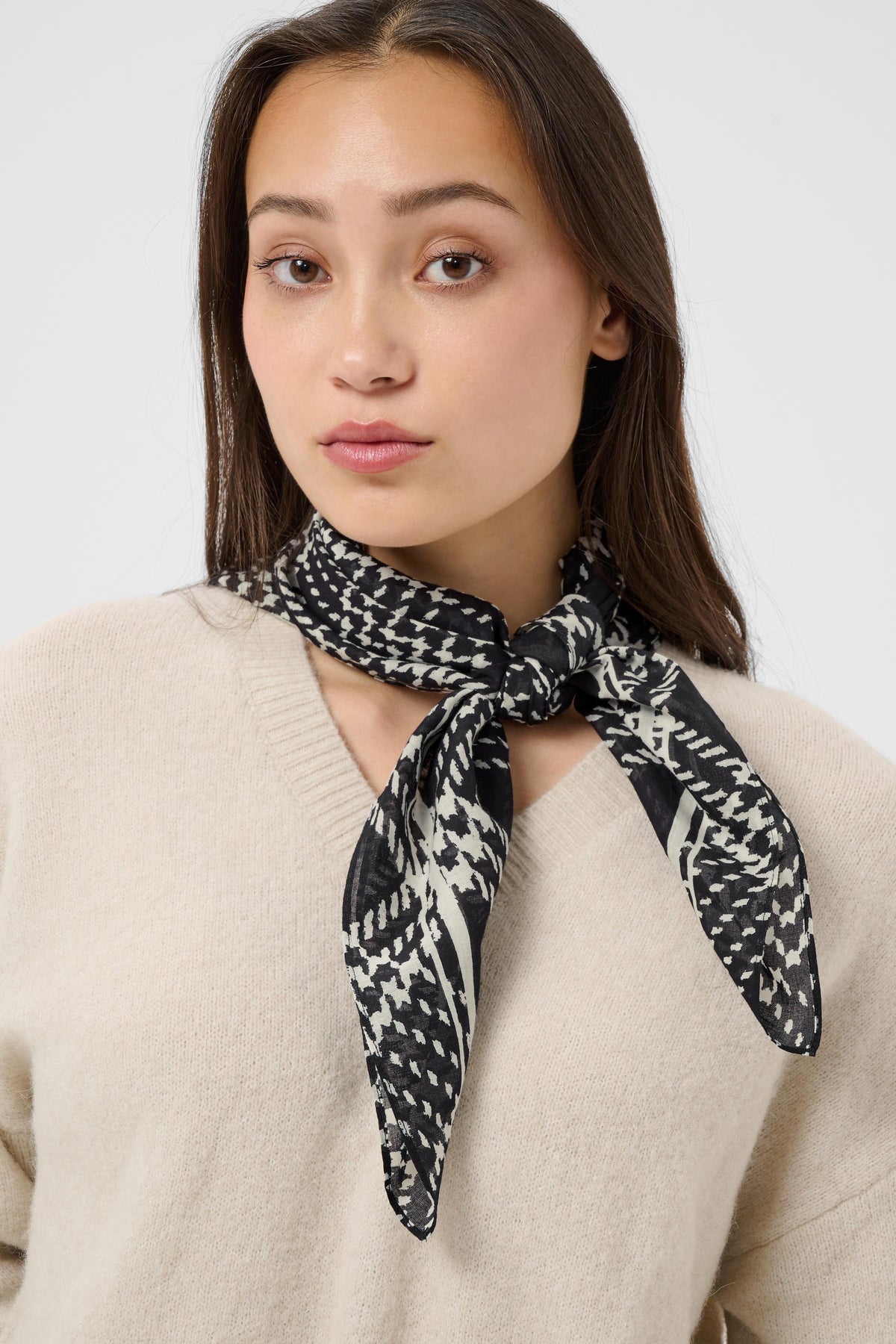 PART TWO PhiPW Scarf - Dark Navy Check