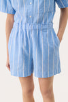 Part Two - Rigge Shorts - Marina Blue & White Stripes