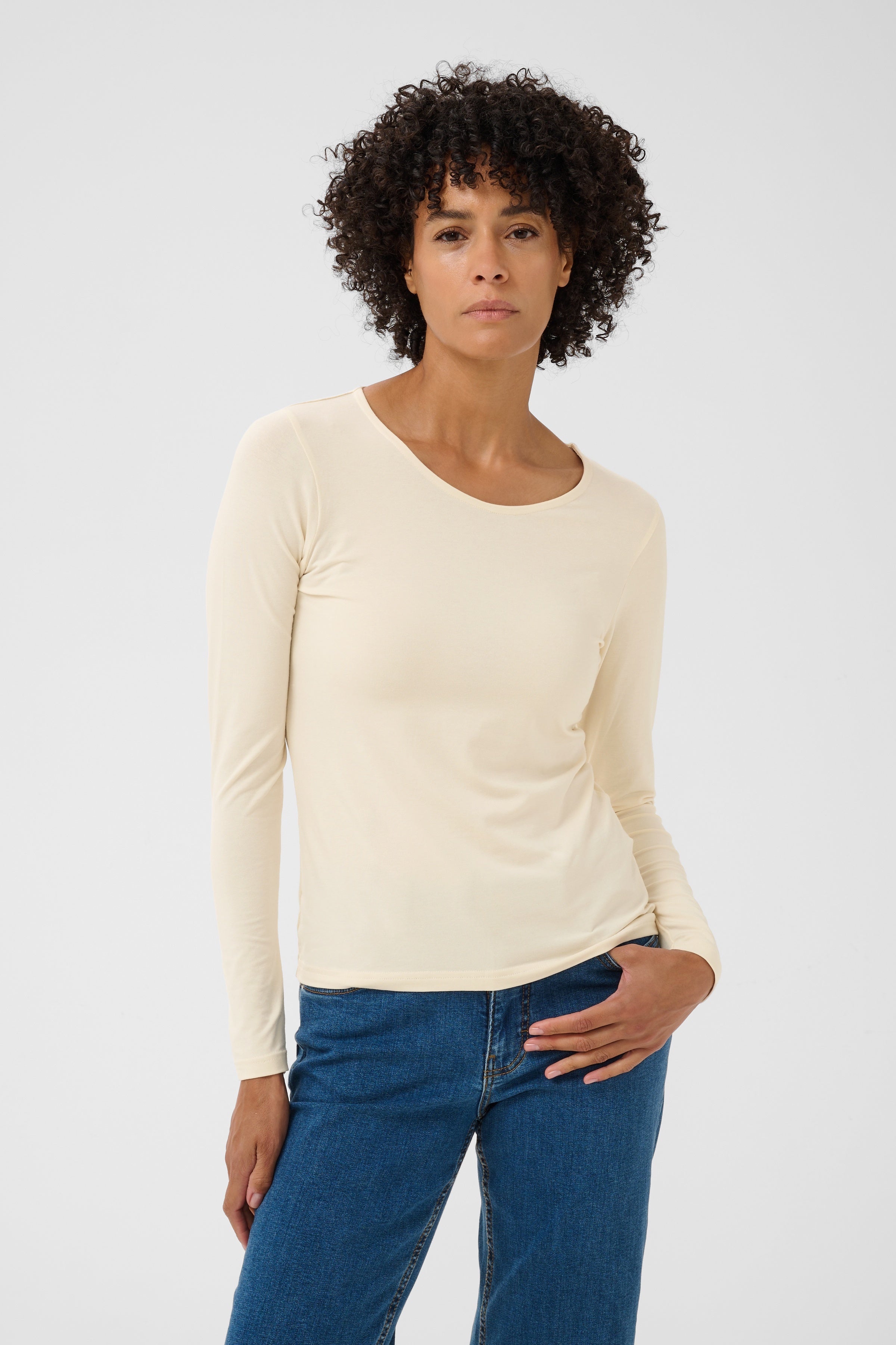 PART TWO NemajasPW Long Sleeved T-shirt - Whitecap Gray