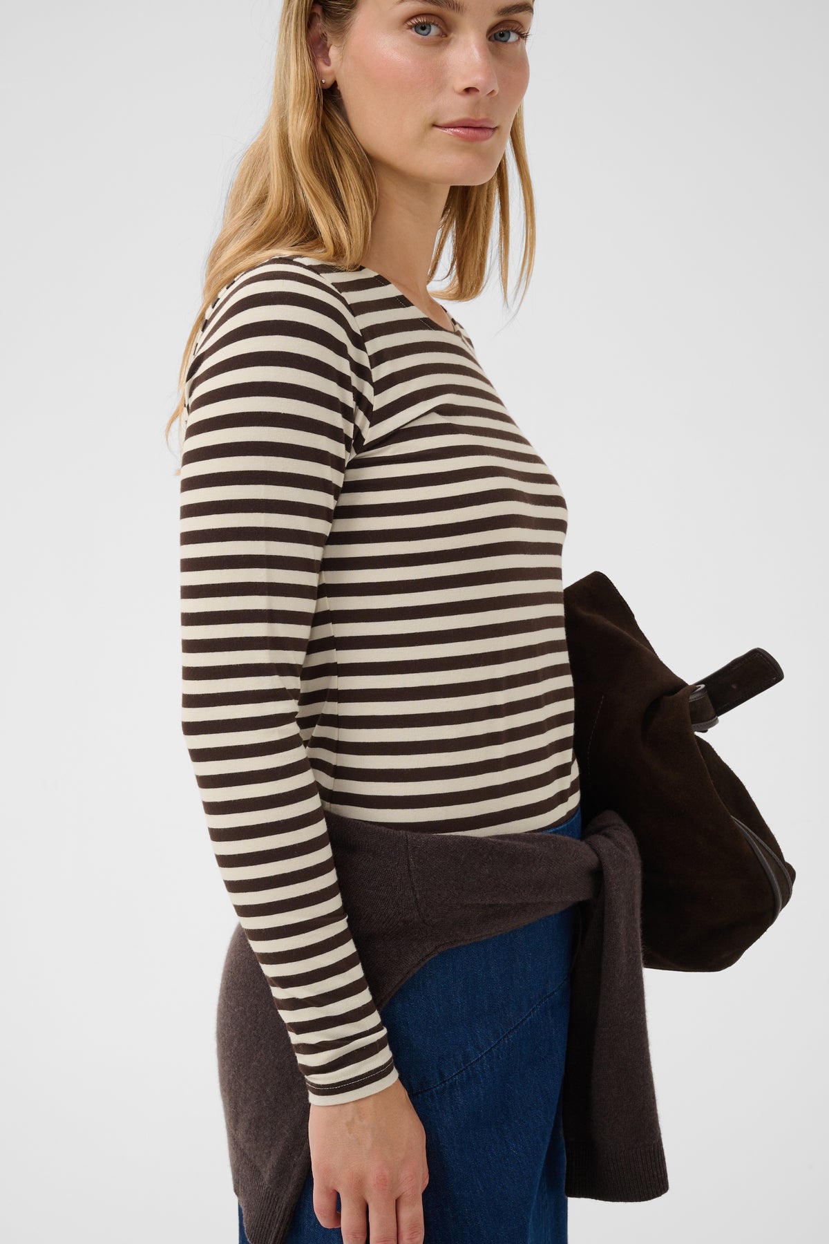 PART TWO NemajasPW Long Sleeved T-shirt - Mole' Stripe