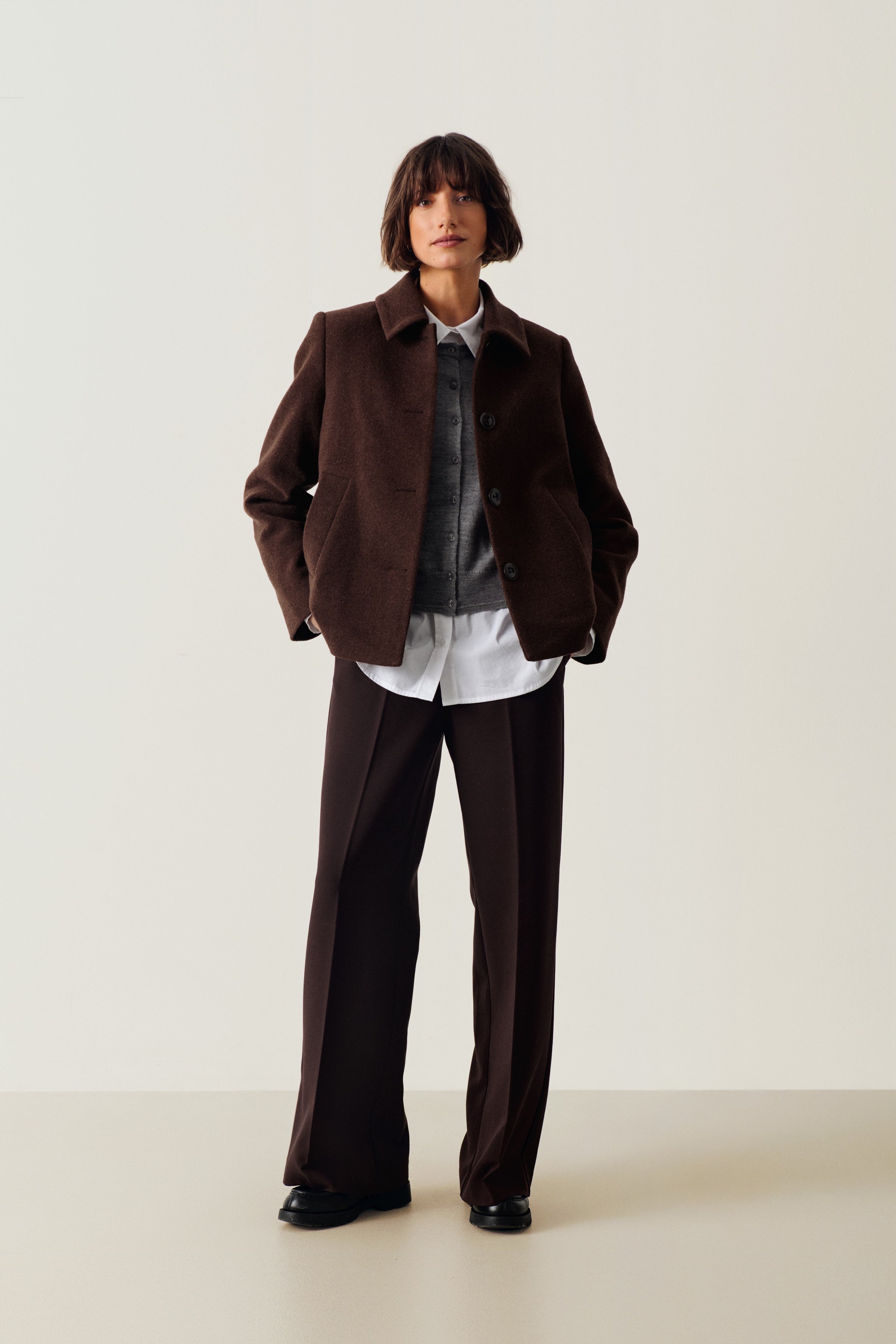 PART TWO LamillaPW Coat - Downtown Brown Melange
