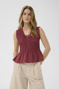 PART TWO BorgnyPW Sleeveless Top - Burnt Russet