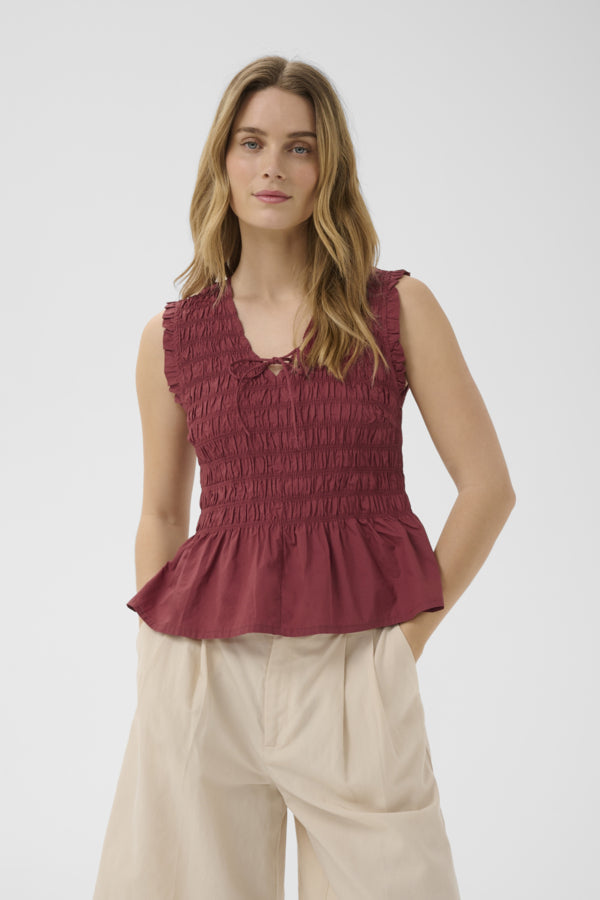 PART TWO BorgnyPW Sleeveless Top - Burnt Russet