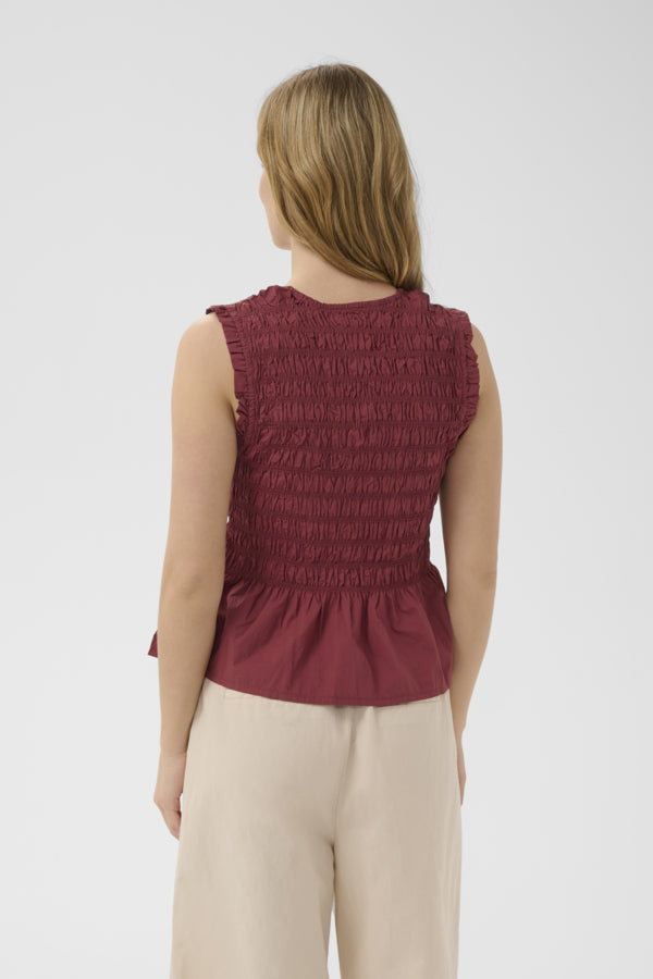 PART TWO BorgnyPW Sleeveless Top - Burnt Russet