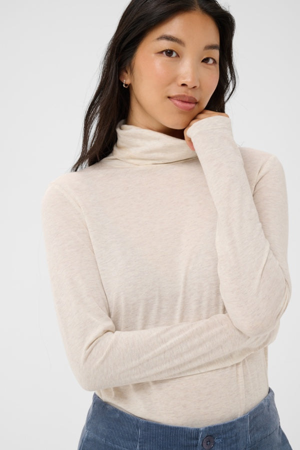 PART TWO ChatallPW Long Sleeved T-shirt - Whitecap Melange