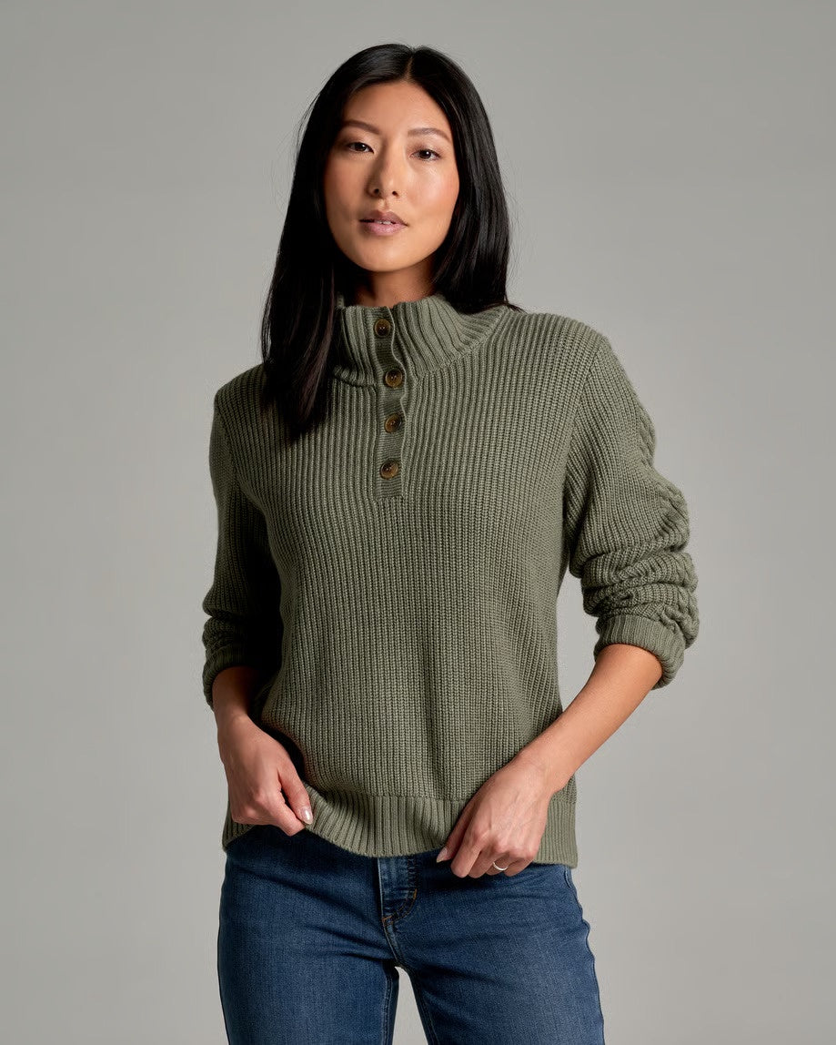 KUHL Women's Fireside Henley Sweater - Soft Pine