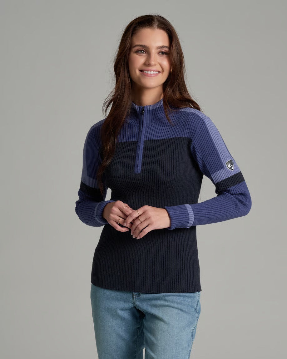 KUHL Women's Kuhl Team Ribbed 1/4 Zip - Dark Twilight