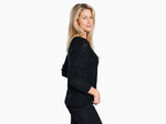W's Sonata Pointelle Sweater- Black