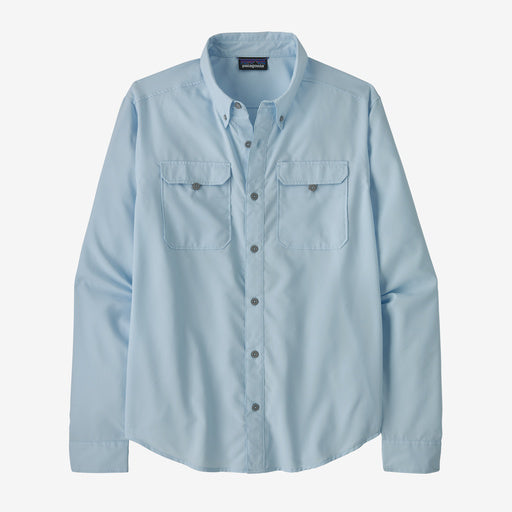 M's Long-Sleeved Self-Guided UPF Hike Shirt - Chilled Blue