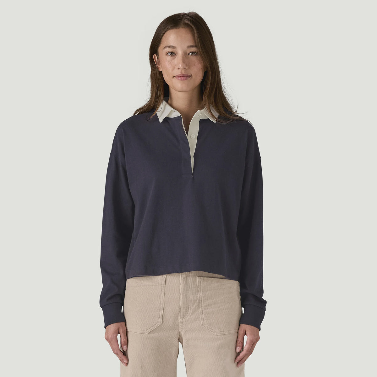 PATAGONIA Women's Long Sleeve Rugby Shirt - Sunken Blue