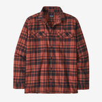 M's Long-Sleeved Organic Cotton Fjord Flannel Shirt - Ice Cap Burl Red