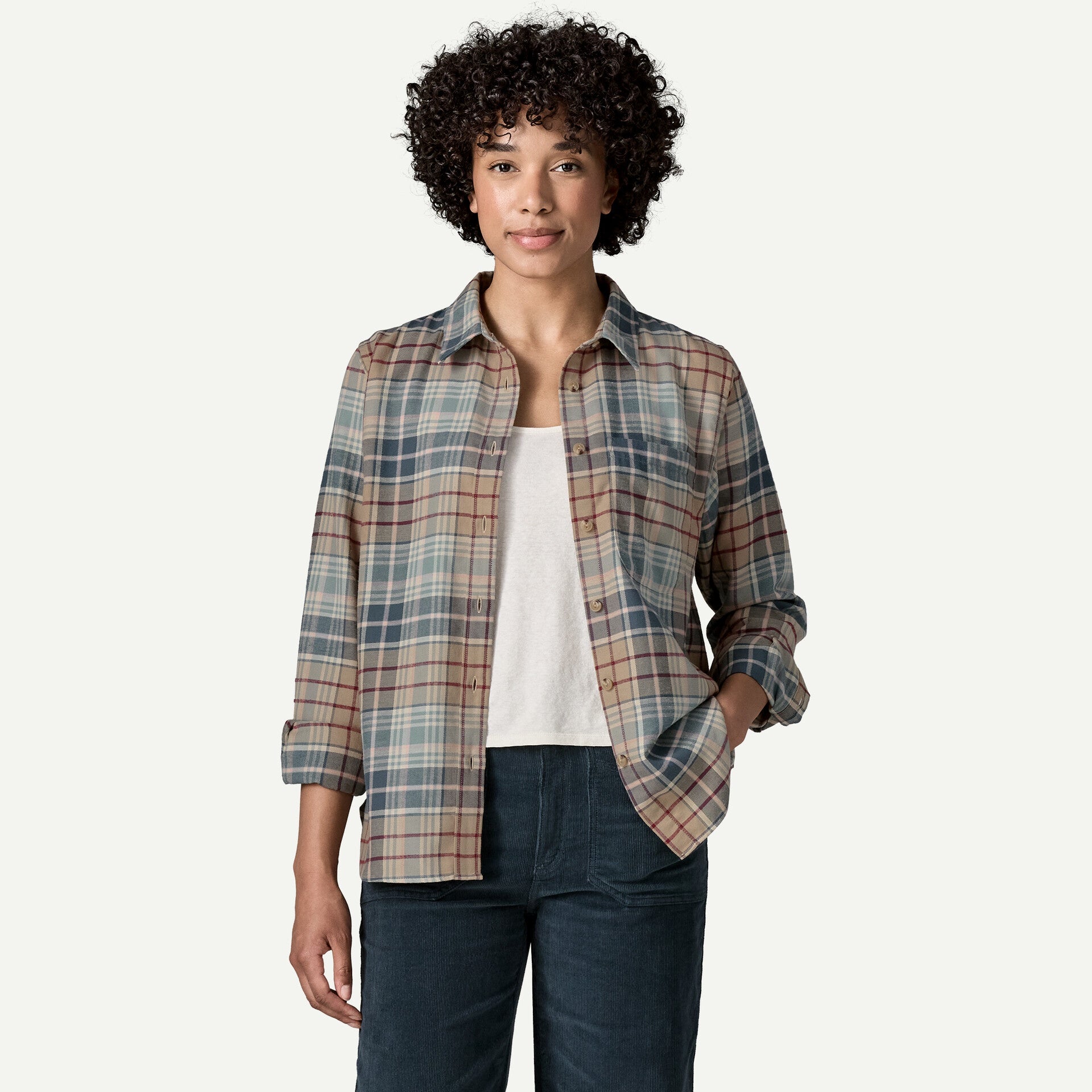 PATAGONIA Women's Lightweight Fjord Flannel Shirt - Depth/Blue Sage