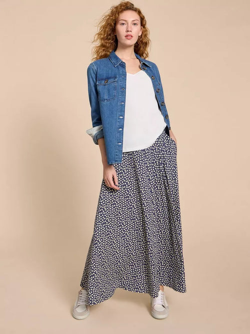 W's Jada Eco Maxi Skirt - Blue Print