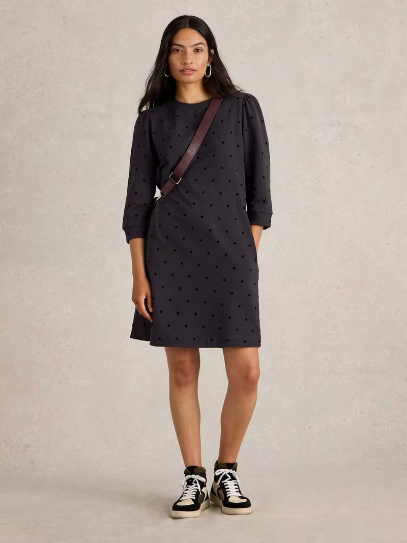 White Stuff - Amy Flock Dress - Grey Multi