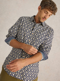 White Stuff - Mens- Fuji Flower Print - Navy Print