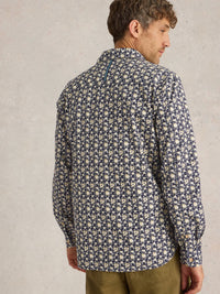 White Stuff - Mens- Fuji Flower Print - Navy Print