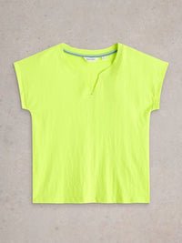 White Stuff Women - Nelly Notch Neck Tee - Bright Yellow