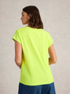 White Stuff Women - Nelly Notch Neck Tee - Bright Yellow