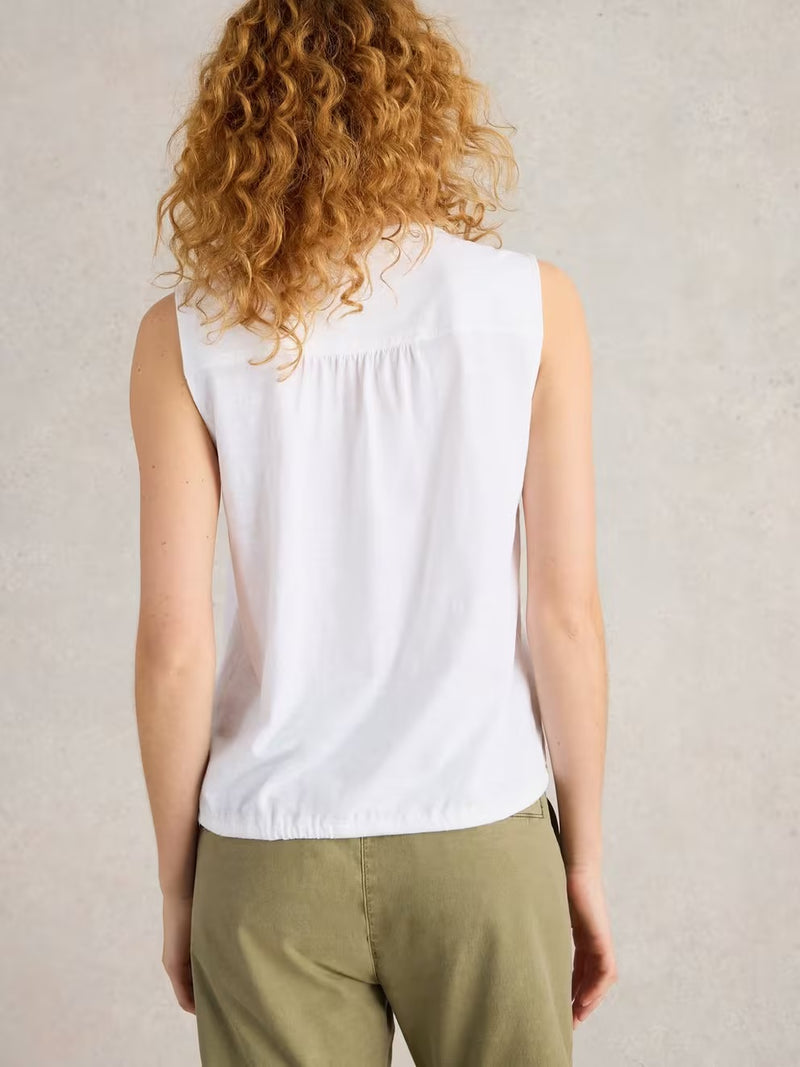 White Stuff - Womens - Tulip Sleeveless Shirt - Brillant White