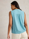 White Stuff - Womens - Tulip Sleeveless Shirt - Mid Blue