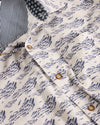 White Stuff - Mens -Shoal Fish Printed Shirt - White Print