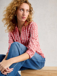 WHITE STUFF Women's Annie Jersey Shirt - Pink Multi