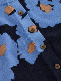 WHITE STUFF Women's Lois Print Cardigan - Blue Print